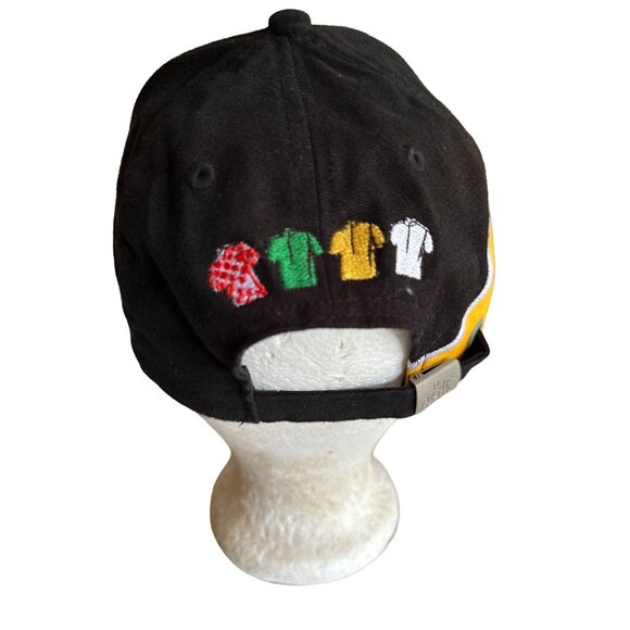 Black Tour de France Hat Cap Adjustable - Picture 2 of 5